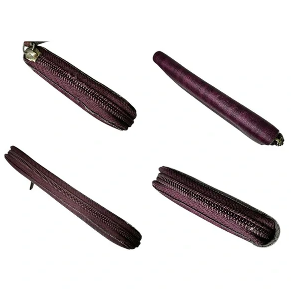 💜Purple Fendi Zucca Zip-around Wallet-interior wear - Picture 4 of 13